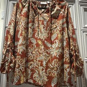 Long Sleeve Boho Style Blouse